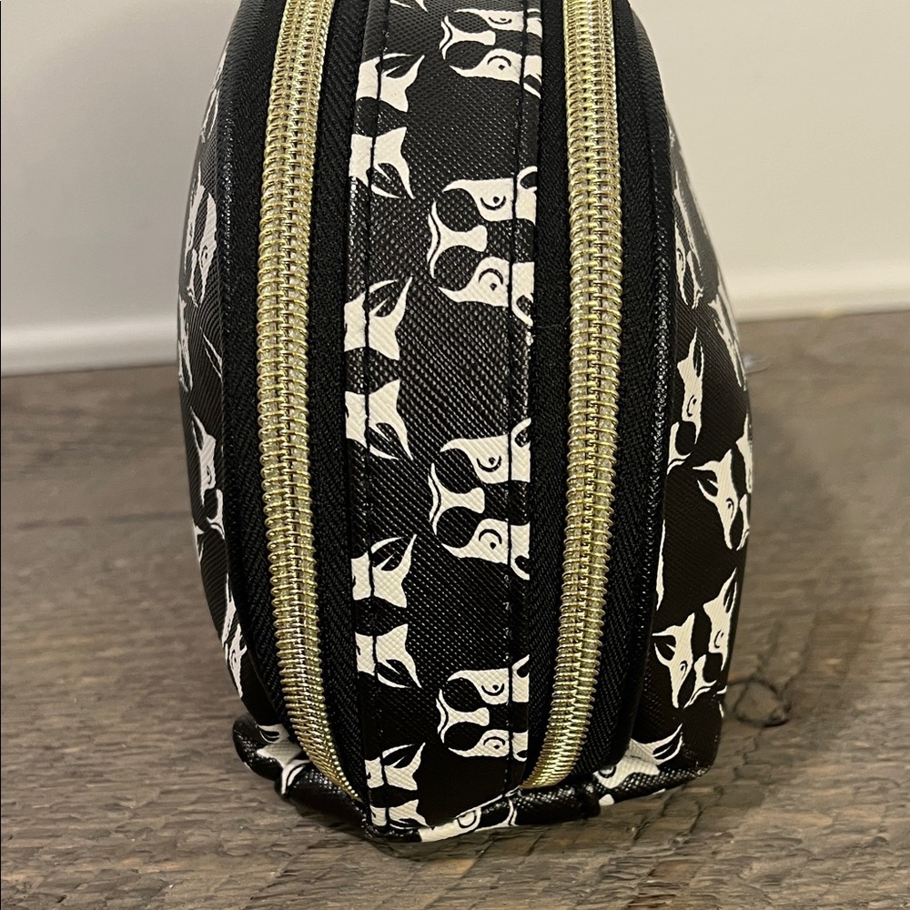 NWT - Dabney Lee - French Bulldogs Double Zippering Clutch Makeup Organizing - Picture 5 of 10